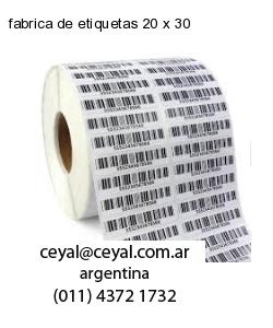 fabrica de etiquetas 20 x 30