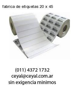fabrica de etiquetas 20 x 45