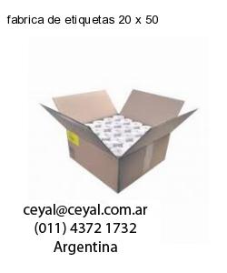 fabrica de etiquetas 20 x 50