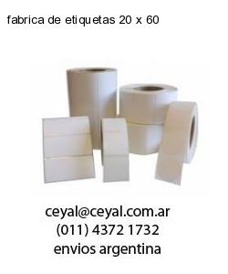 fabrica de etiquetas 20 x 60