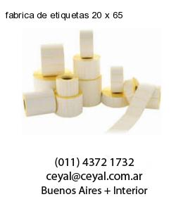 fabrica de etiquetas 20 x 65
