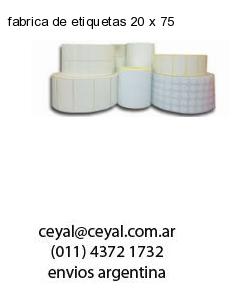 fabrica de etiquetas 20 x 75