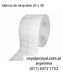 fabrica de etiquetas 20 x 85