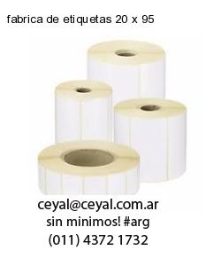 fabrica de etiquetas 20 x 95