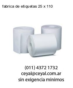fabrica de etiquetas 25 x 110