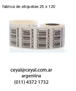 fabrica de etiquetas 25 x 120