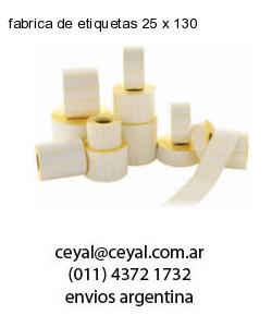 fabrica de etiquetas 25 x 130