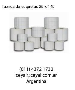 fabrica de etiquetas 25 x 145