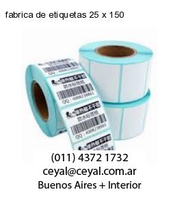 fabrica de etiquetas 25 x 150