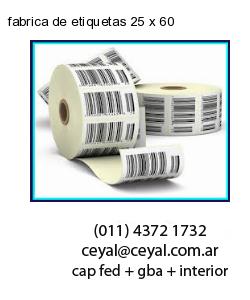 fabrica de etiquetas 25 x 60