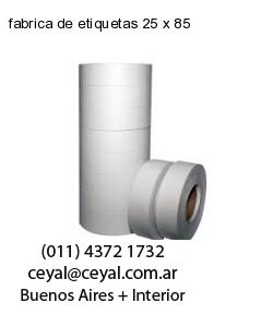 fabrica de etiquetas 25 x 85