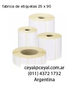 fabrica de etiquetas 25 x 90