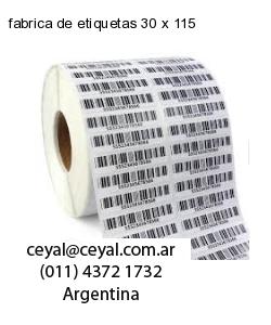 fabrica de etiquetas 30 x 115