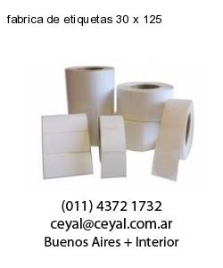 fabrica de etiquetas 30 x 125