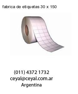 fabrica de etiquetas 30 x 150