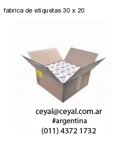 fabrica de etiquetas 30 x 20