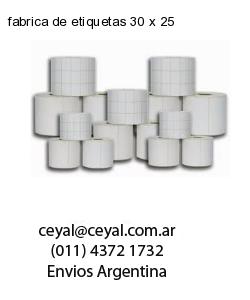 fabrica de etiquetas 30 x 25