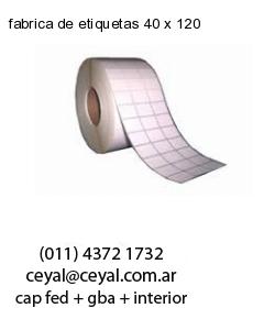 fabrica de etiquetas 40 x 120