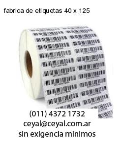 fabrica de etiquetas 40 x 125