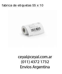 fabrica de etiquetas 55 x 10