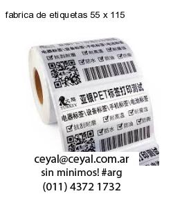 fabrica de etiquetas 55 x 115