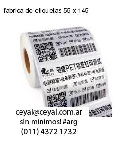 fabrica de etiquetas 55 x 145