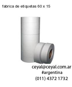 fabrica de etiquetas 60 x 15