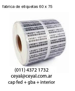 fabrica de etiquetas 60 x 75