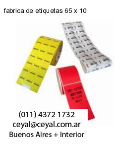 fabrica de etiquetas 65 x 10