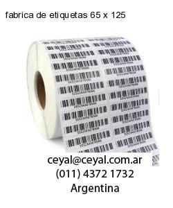 fabrica de etiquetas 65 x 125