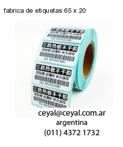 fabrica de etiquetas 65 x 20