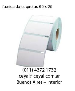 fabrica de etiquetas 65 x 25