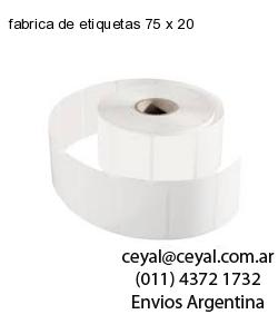 fabrica de etiquetas 75 x 20