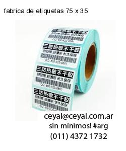 fabrica de etiquetas 75 x 35