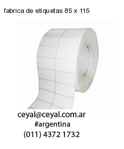 fabrica de etiquetas 85 x 115