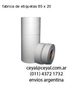 fabrica de etiquetas 85 x 20