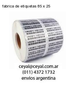 fabrica de etiquetas 85 x 25