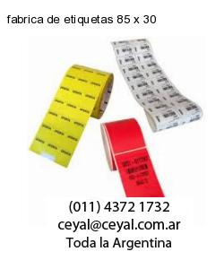 fabrica de etiquetas 85 x 30