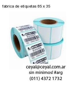 fabrica de etiquetas 85 x 35