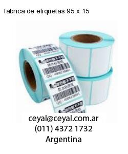 fabrica de etiquetas 95 x 15
