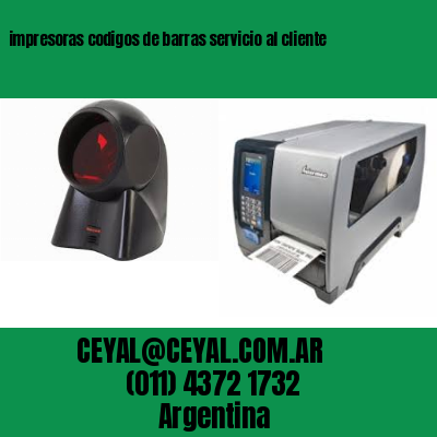impresoras codigos de barras servicio al cliente