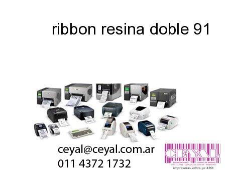 ribbon resina doble 91