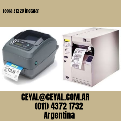 zebra ZT220 instalar