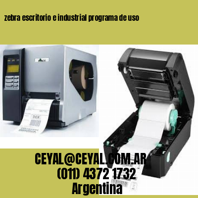 zebra escritorio e industrial programa de uso
