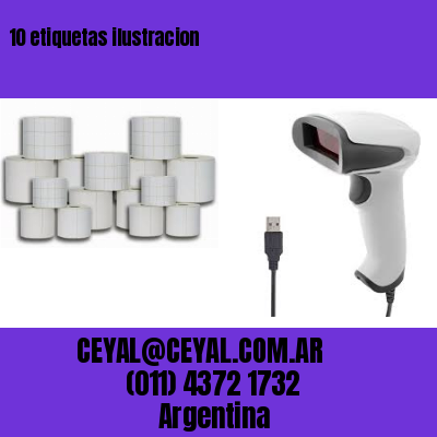 10 etiquetas ilustracion