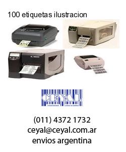 100 etiquetas ilustracion