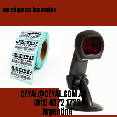 100 etiquetas ilustracion