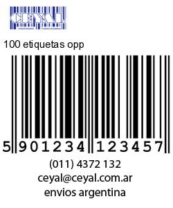 100 etiquetas opp