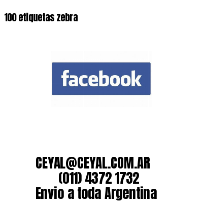 100 etiquetas zebra