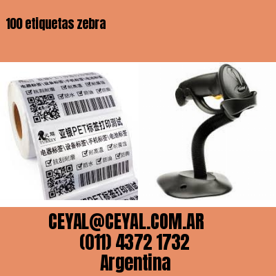 100 etiquetas zebra